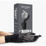 Перчатки нитриловые  Benovy Нитрил, Черный, S, 100 шт/упк