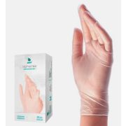 Перчатки виниловые SAF&TY Винил, прозрачный, M, 50 пар/упк