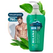 Milana MEN гель для душа Могучий Килиманджаро с маслом лемонграсса (флакон 750 мл)