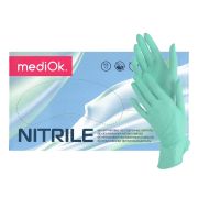 Перчатки нитриловые смотровые mediOk Mint зеленые 50 пар/упк, Зеленый, Нитрил, S