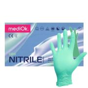 Перчатки нитриловые смотровые mediOk Mint зеленые 50 пар/упк, Зеленый, Нитрил, M