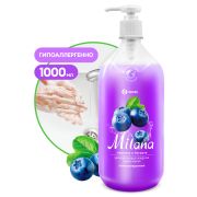 Крем-мыло жидкое увлажняющее «Milana черника в йогурте» (флакон 1000 мл)