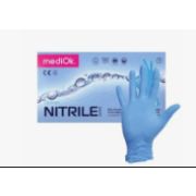Перчатки нитриловые смoтровые mediOk голубые 50 пар/упк, Голубой, Нитрил, M