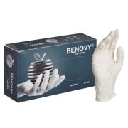 Перчатки нитриловые  Benovy 50 шт/упк, Белый, S, Нитрил