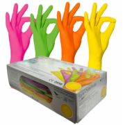 Перчатки нитриловые смoтровые mediOk Разноцветные 50 пар/упк, Нитрил, S